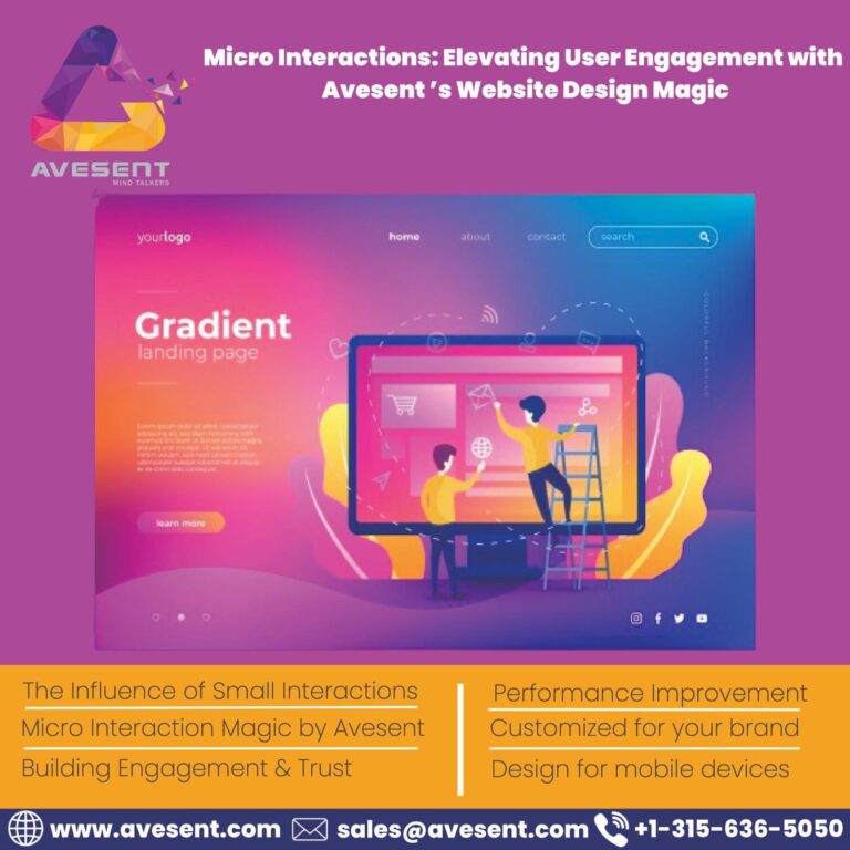 Read more about the article Micro Interactions Elevating User Engagement with Avesent’s Website Design Magic