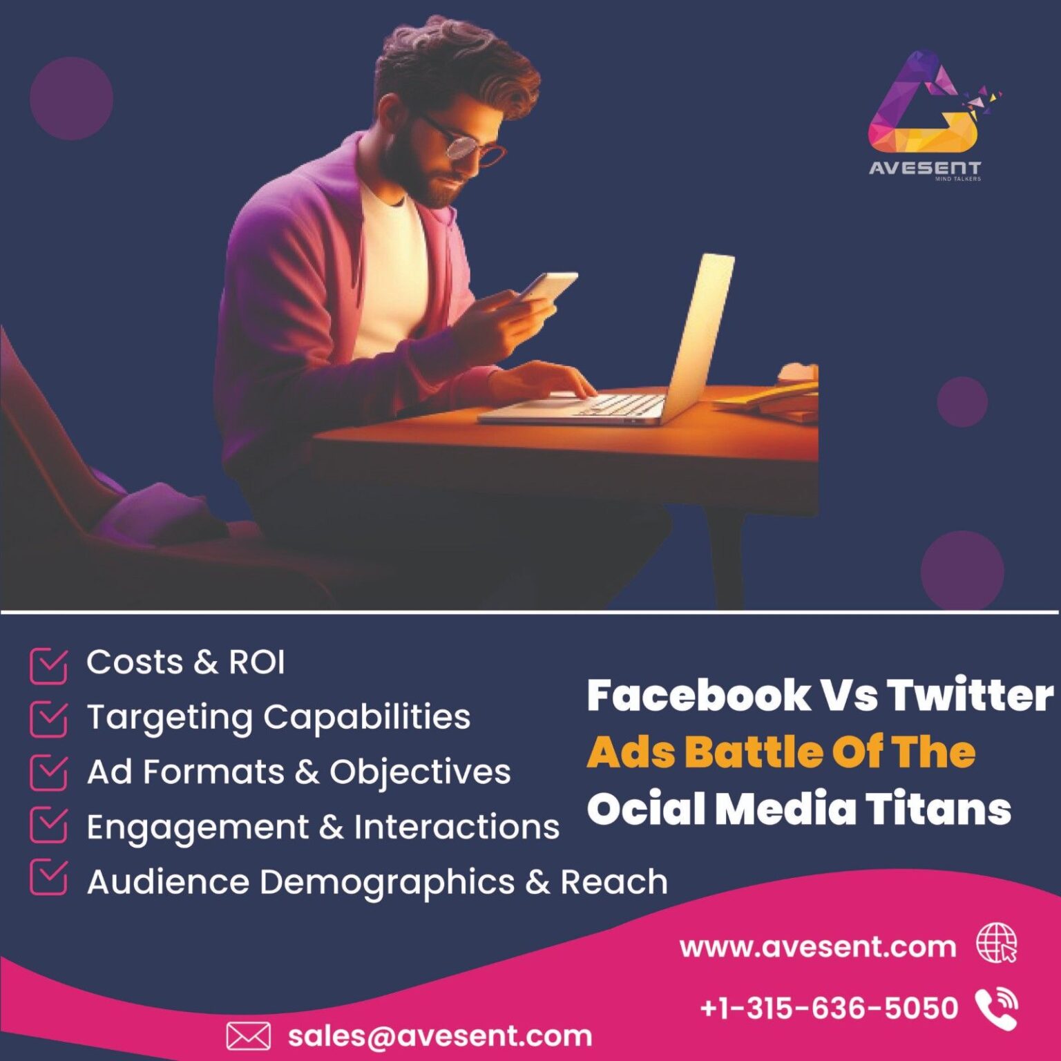 Read more about the article Facebook vs. Twitter Ads Battle of the Social Media Titans